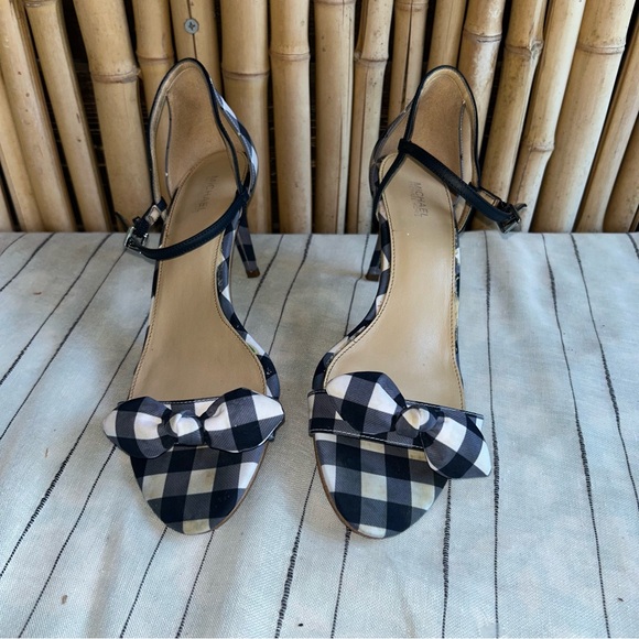 Michael Michael Kors Womens Pippa Leather Open Toe, Admiral/Optic - Picture 2 of 8